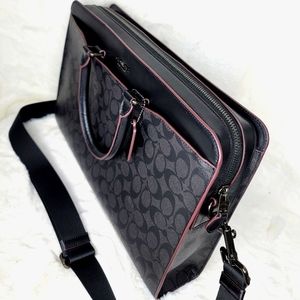 NWT Coach Signature Laptop Bag Designer Briefcase